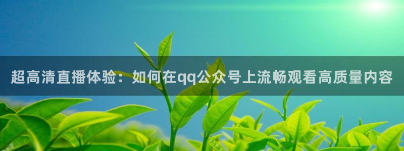 劲爆体育直播免费观看直播间：超高清直播体验：如何在qq公众号上流畅观看高质量内容